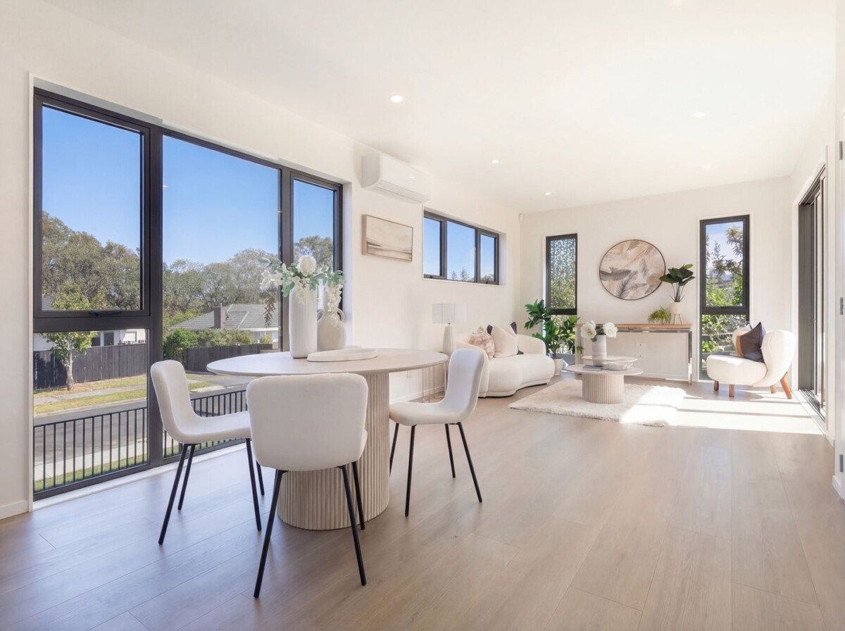 Double Westlake school zone, 147m2 Standalone Brandnew 4 beds 2.5 baths home with garage, enhanced by 2.7m high ceilings, Lot 1/17 Trinidad Road, Sunnynook, Auckland