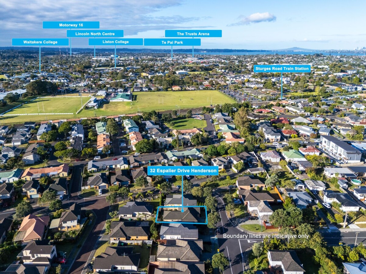 Qverseas owner, 142m2 Brick and tile 3 beds 2 baths house with double garage on 281m2 section, close to WestCity Mall Henderson, schools, the popular shopping and dining options along Lincoln Road, including Pak’nSave and Mitre 10 MEGA, motorway access, 32 Espalier Drive, Henderson, Auckland