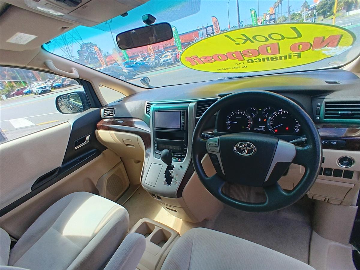 2012 Toyota Vellfire Station Wagon Automatic, 8 seats, Black, Petrol, 2,362 cc, 168,443 km