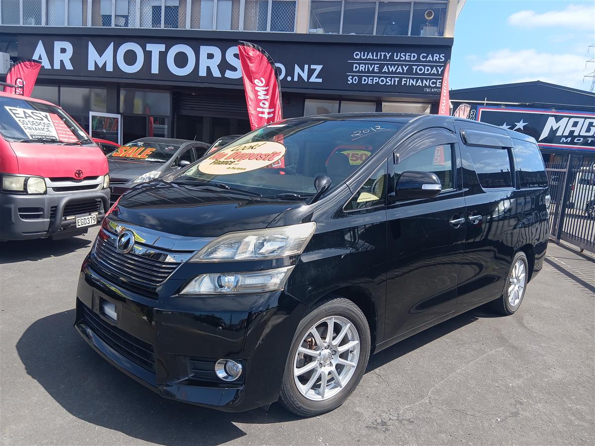 2012 Toyota Vellfire Station Wagon Automatic, 8 seats, Black, Petrol, 2,362 cc, 168,443 km