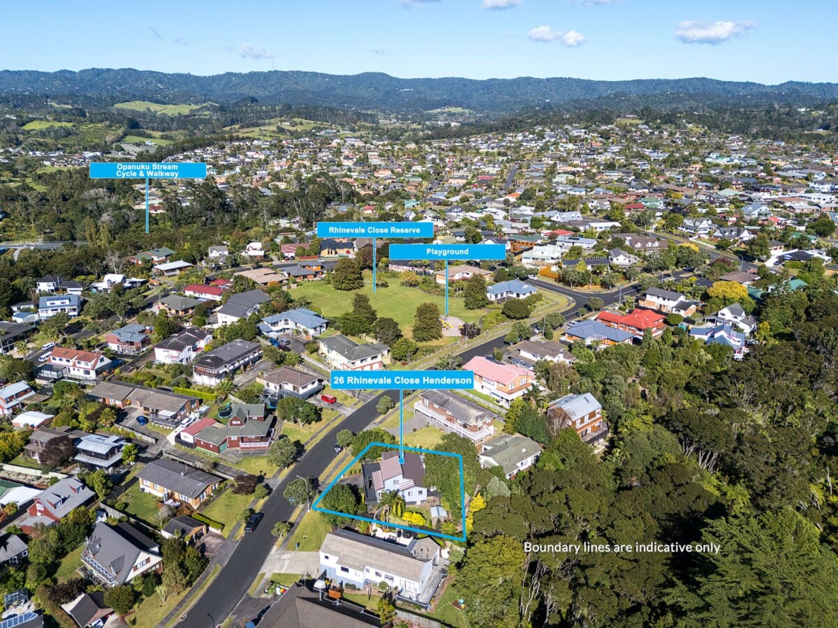 190m2 3 beds 2 baths house with double garage on 627m2 section, with expansive decking areas, easy access to local shops, supermarkets, schools, and public transport options, parks and recreational areas, 26 Rhinevale Close, Henderson, Auckland