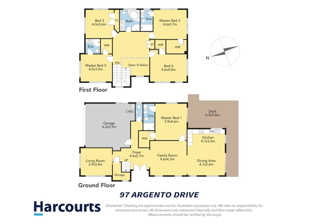 280m2 5 beds 4.5 baths house with double garage on 388m2 section, including 3 ensuites, 1 ensuite ground floor, 97 Argento Avenue, Flat Bush, Auckland