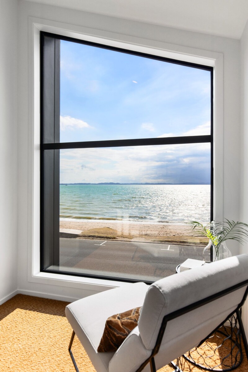 Macleans College zone, 299m2 Standalone 4 beds + study 3 baths home with double garage on 395m2 section, with panoramic sea views and direct beach access, close to schools, golf club, shops, zoned for Bucklands Beach Primary School, Bucklands Beach Intermediate, and Macleans College, 18A The Esplanade, Eastern Beach, Auckland