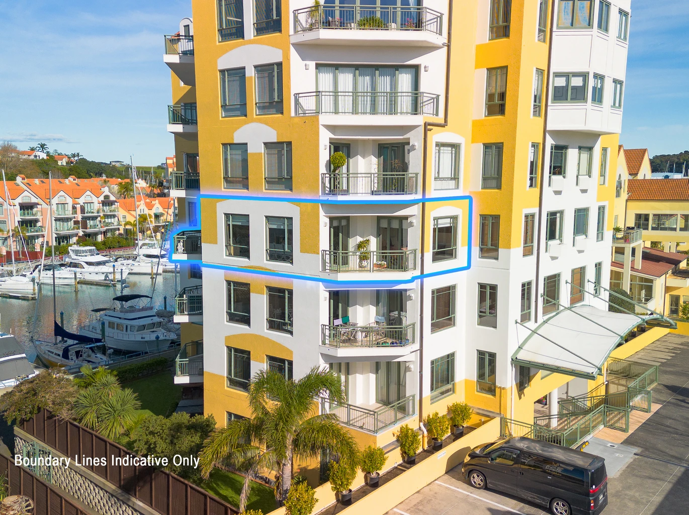 140m2 3 beds 2 baths waterfront apartment with marina views and 2 carports, Walk to cafés, bars, and 4 Square Metro Mart, Top-tier education nearby, Wentworth Primary School & College, Shakespeare Regional Park and beautiful local beaches are just minutes away, 57 Waterside Crescent, Gulf Harbour, Auckland