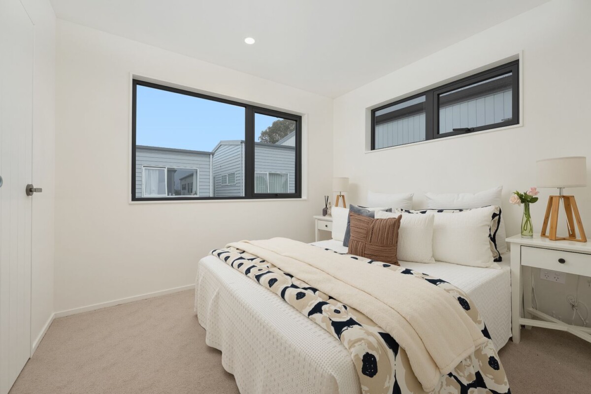 Master Build Guarantee , 1 year maintenance warranty, move-in ready, Brandnew standalone 3 beds + study (or possible 4th bedroom) 2.5 baths house with garage, upstairs attic stairs lead to a large storage area with window, with an excellent primary school and public bus stop conveniently across the road. New World, library and local amenities are nearby, Lot 4/82 Matipo Road, Te Atatu Peninsula, Auckland