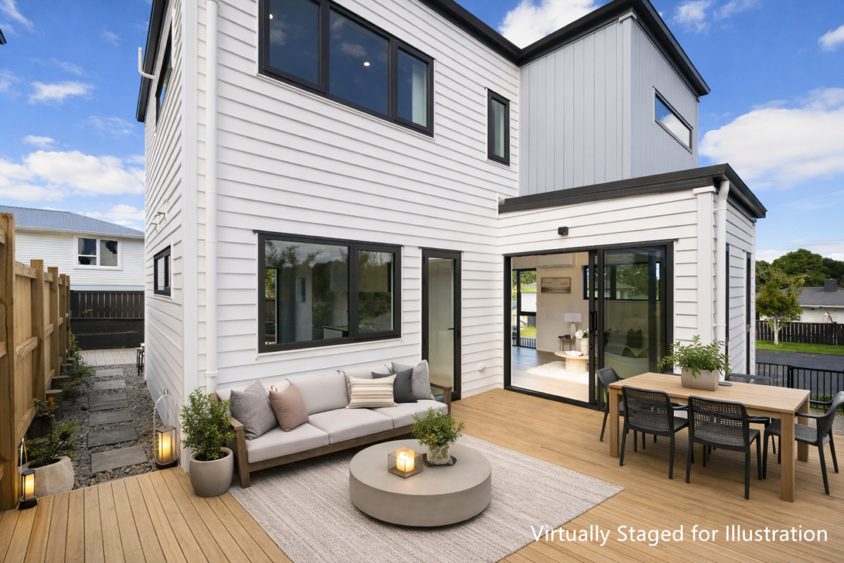 Double Westlake school zone, 147m2 Standalone Brandnew 4 beds 2.5 baths home with garage, enhanced by 2.7m high ceilings, Lot 1/17 Trinidad Road, Sunnynook, Auckland