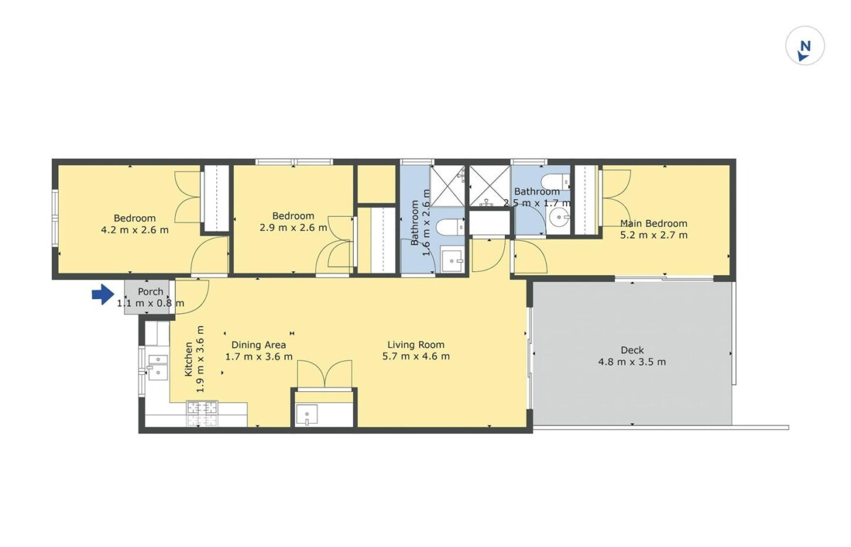 Brandnew Standalone 3 beds 2 baths house with deck and car park, moments from Newsham Medical Centre and a nearby café, while Pukekohe Town Centre is only a short five-minute drive away. The Bombay motorway on-ramp is approximately 10 minutes away, 32 Taukahiwi Road, Pukekohe, Auckland