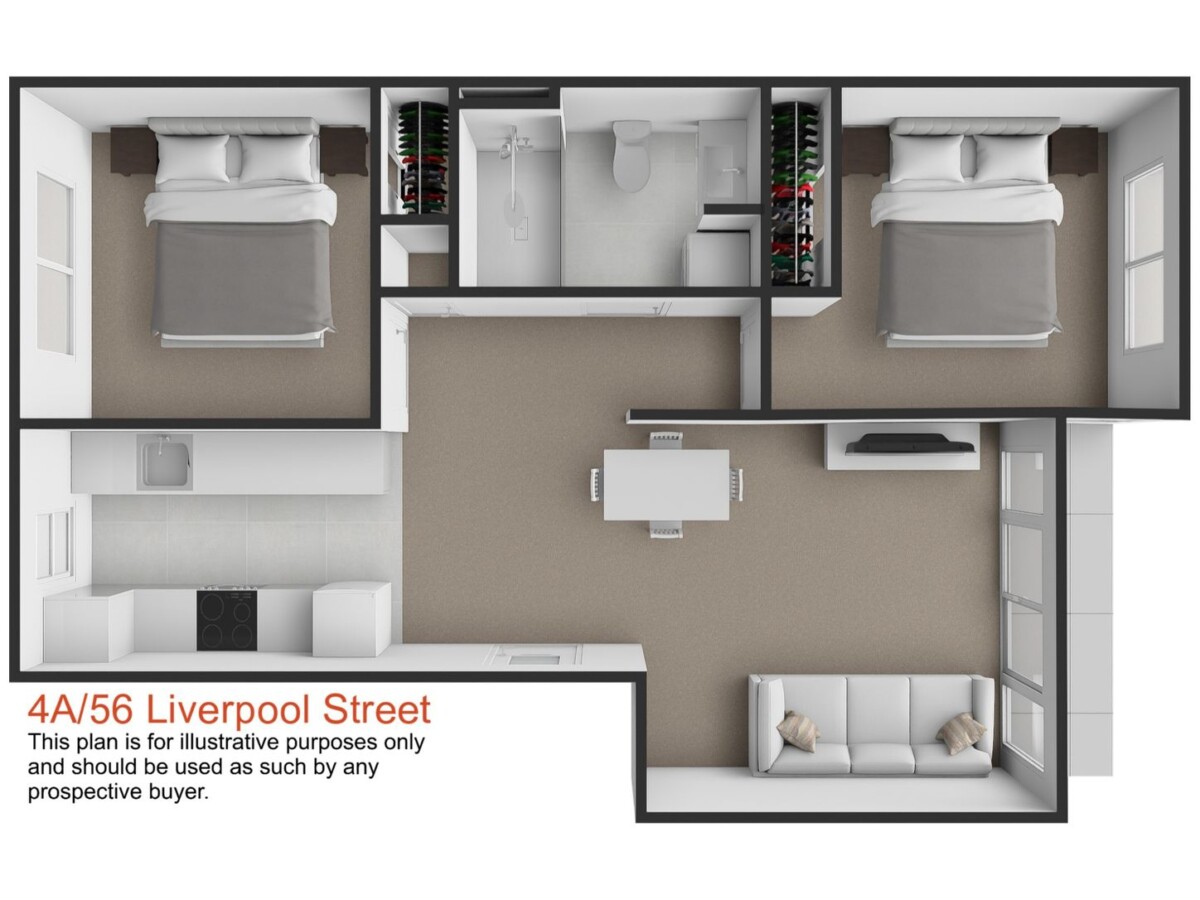 59m2 Leasehold 2 beds 1 bath apartment with car park, move-in ready, Walking distance to universities, shops, and CBD amenities, Close to the future CRL train station, 4A/56 Liverpool Street, Auckland Central, Auckland