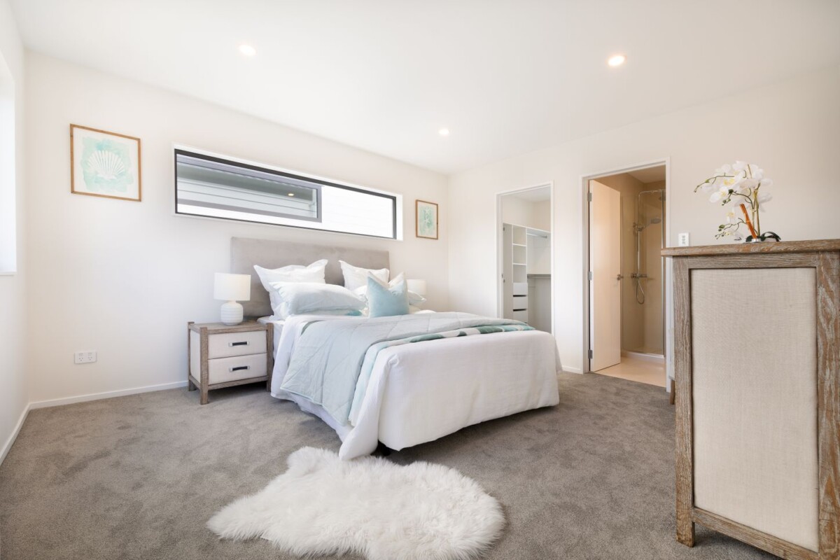 Double Westlake school zone, 147m2 Standalone Brandnew 4 beds 2.5 baths home with garage, enhanced by 2.7m high ceilings, Lot 1/17 Trinidad Road, Sunnynook, Auckland