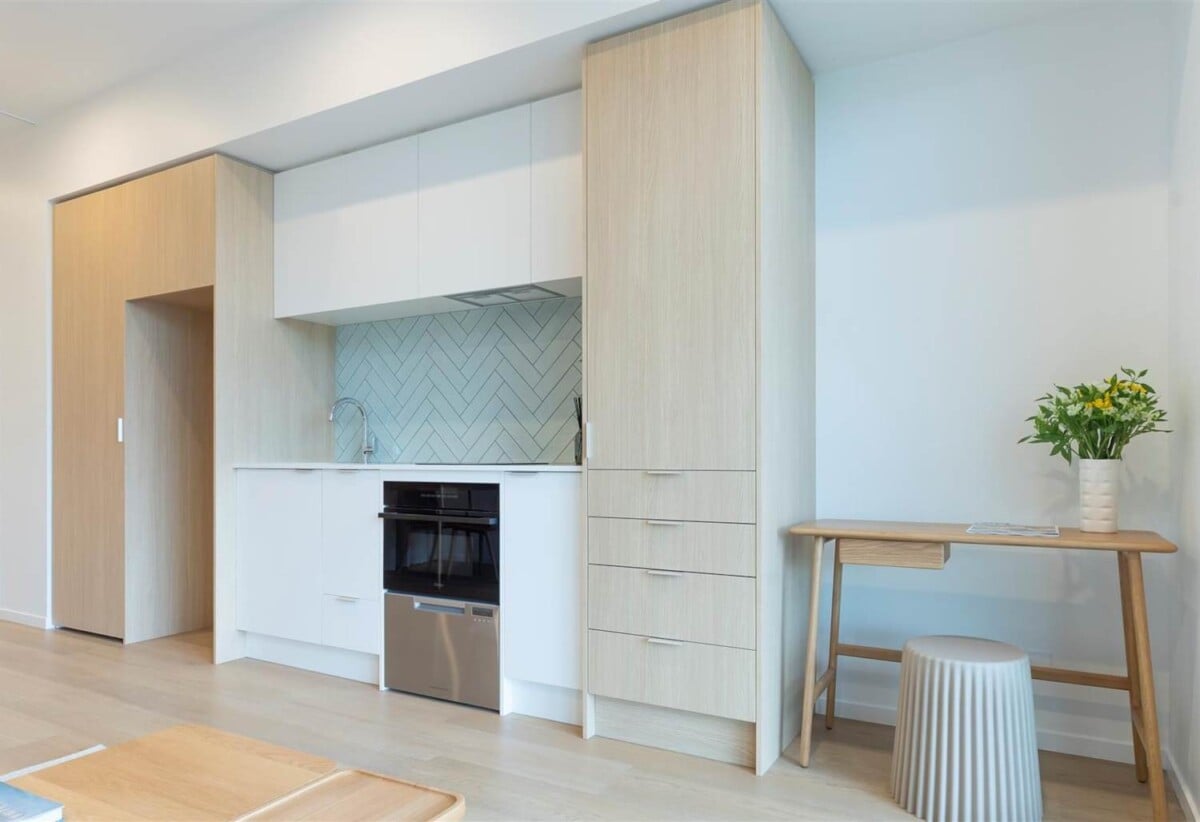 42m² internal area plus 4m² balcony, 1 bed studio apartment with car park, close to schools, parks, shops, motorway access, 0.8 km to Waterview School, Unit 107/2A Te Ara Taurapa, Pt Chevalier, Auckland