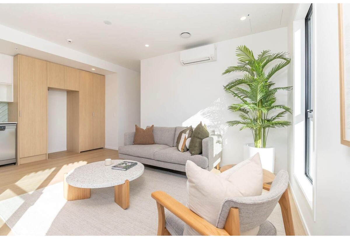 72m² internal + 4m² balcony, 2 beds 1 bath apartment with car park, close to schools, parks, shops, motorway access, 0.8 km to Waterview School, Unit 102/2A Te Ara Taurapa, Pt Chevalier, Auckland