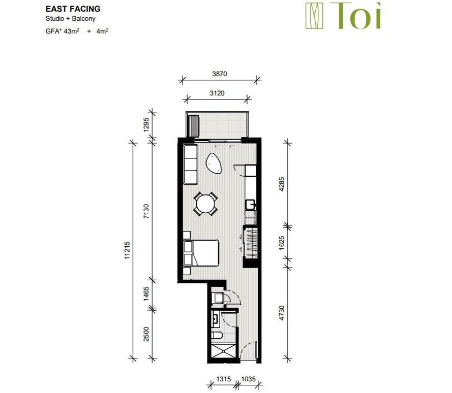 42m² internal area plus 4m² balcony, 1 bed studio apartment with car park, close to schools, parks, shops, motorway access, 0.8 km to Waterview School, Unit 107/2A Te Ara Taurapa, Pt Chevalier, Auckland
