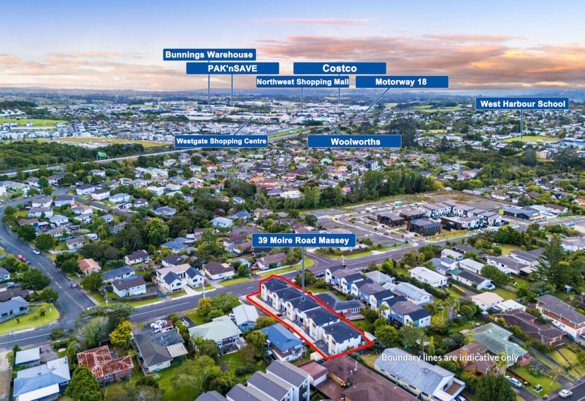 Brandnew standalone 4 beds 2.5 bath home with garage, close to schools, shopping centres, motorway access, 1 km to Colwill School Massey, 1.4 km to St Paul’s School (Massey), 2.3 km to Massey High School, 39B Moire Road, Massey, Auckland