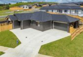 213m2 Brandnew brick and weatherboard 5 beds 3 baths house with 2 beds granny and double garage on 619m2 section, close to school, supermarket, motorway access, 1.2 km to Pokeno School, 15 Piedmonte Avenue, Pokeno,