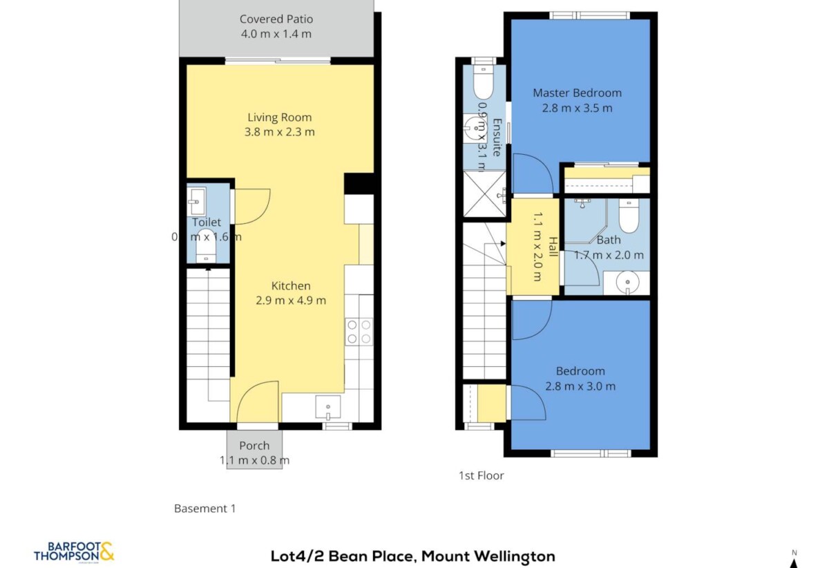 Brandnew freehold 2 beds 2.5 baths home with car park, close to schools, Sylvia Park Mall, 0.3 km to Sylvia Park School, Lot 4/2 Bean Place, Mt Wellington, Auckland