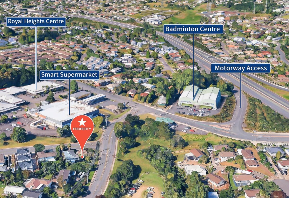 3 beds house on 811m2 section, Huge approx. 60 sqm garage, formerly used for auto services, Approx. 200+ metres to motorway access, Walk across the road to Royal Heights Shopping Centre, supermarket, and local shops, Massey High School zone, 62 Widmore Drive, Massey, Auckland