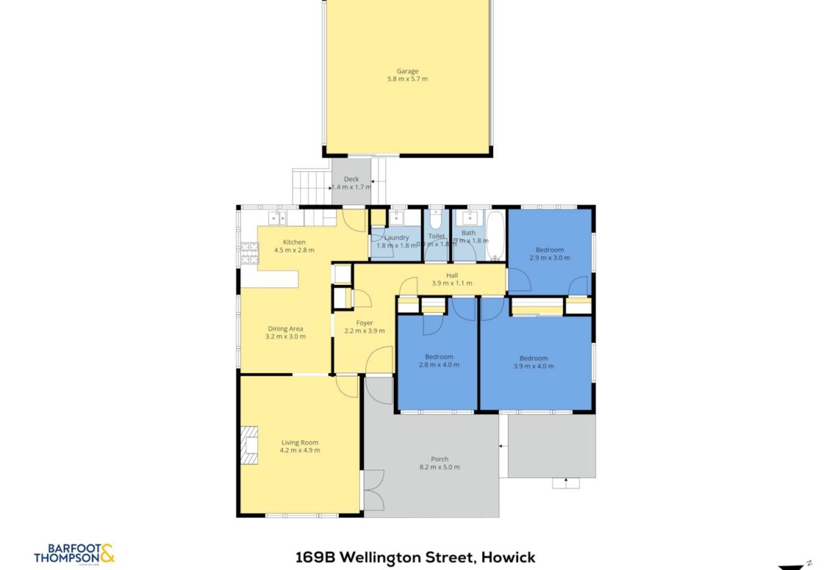 Once in 12 years, 3 beds 1 bath house with double garage, walks to New World supermarket, close to schools, park, 0.5 km to Owairoa School, 169B Wellington Street, Howick, Auckland