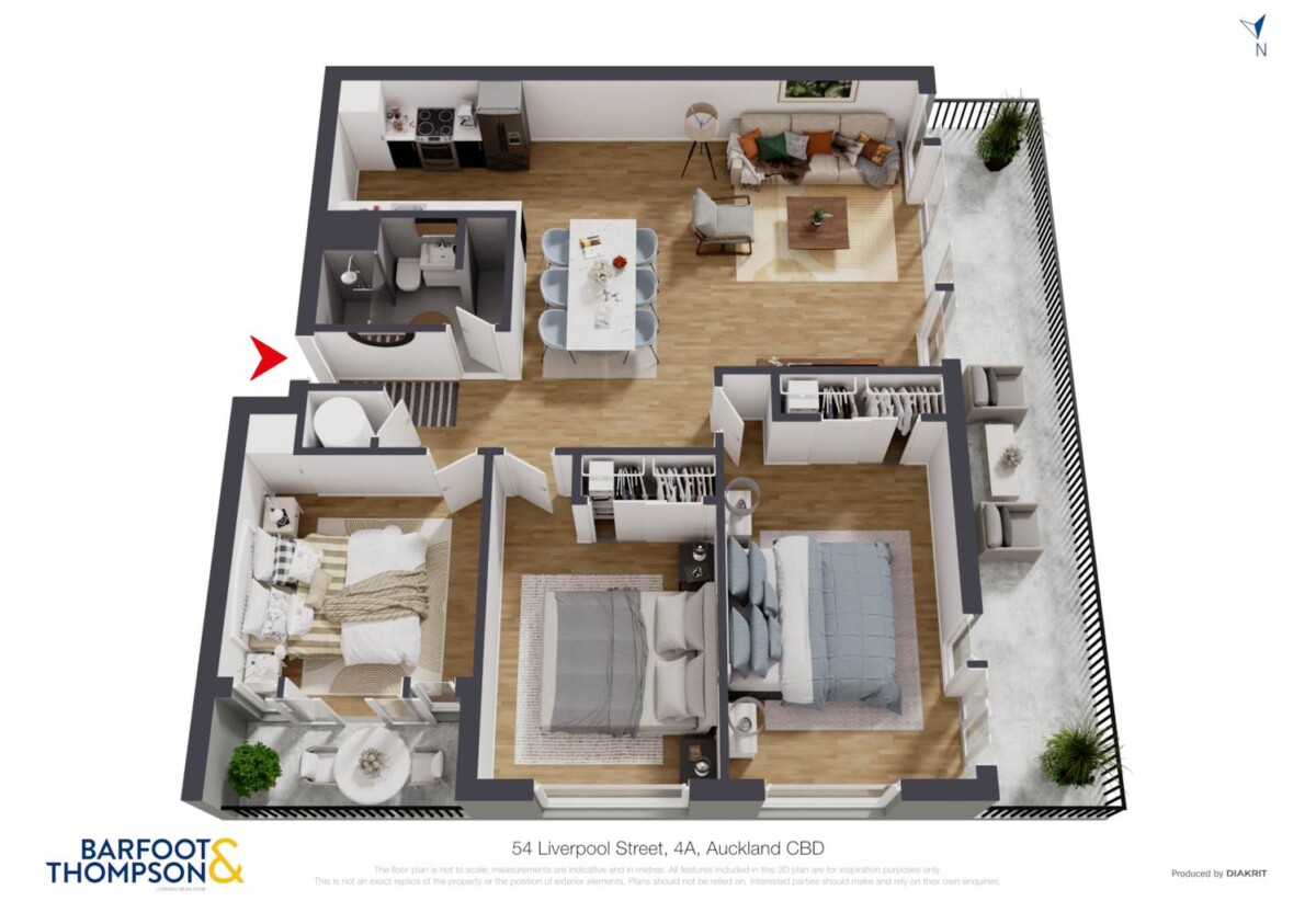 Double Grammar school zone, 97m2 leasehold 3 beds 1 bath 2 car parks apartment, 0.8 km to Auckland Girls’ Grammar School, 1.6 km to Auckland Grammar, 4A/54 Liverpool Street, City Centre, Auckland