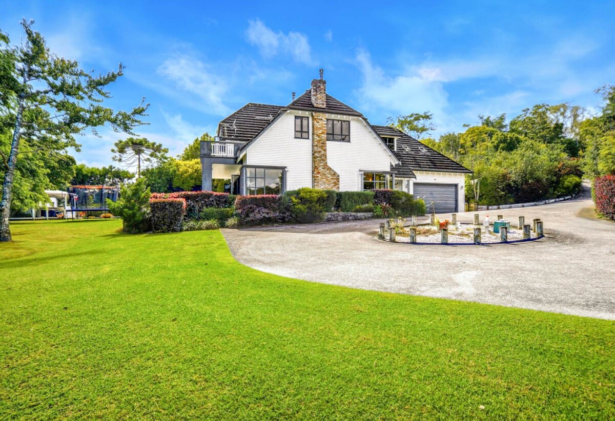 Home and income with private swimming pool on 2.5591ha waterfront land, 5 beds main home + 65sqm two-bedroom minor dwelling nestled in landscaped gardens, The Land: Five post-and-rail paddocks stand ready for horses or stock, 1.8 km to Whenuapai School, quick motorway access, a short drive to Westgate Mall, 10 Bristol Road, Whenuapai, Auckland