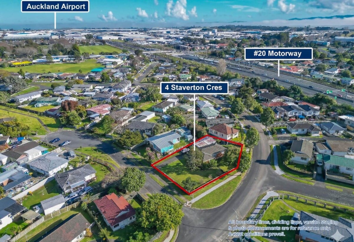 Must sell, Forget CV – Rare THAB for Quick Sale, Brick and tile 4 beds 2 baths house with double garage on 898m2 section, Currently tenanted, approximately 0.5km from Mangere Shopping Centre and 1km from SH20 motorway access, walks to schools, 4 Staverton Crescent, Mangere, Auckland