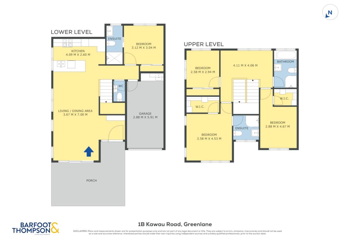 4 beds 3.5 baths duplex home with garage, just a short stroll from One Tree Hill, zoned for Remuera Intermediate School, 1B Kawau Road, Greenlane, Auckland