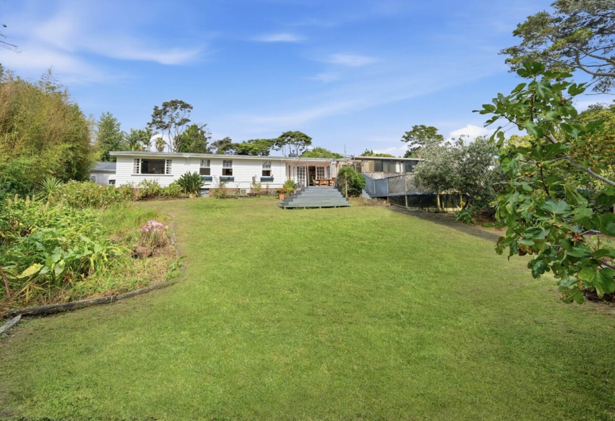 3,202 sqm of Local Centre Zone, 3 beds 2 baths house, A large covered deck overlooks your private park-like grounds, , A separate, generously sized studio with its own bathroom , zoned for Massey Primary School, Massey High School, 414 Don Buck Road, Massey, Auckland