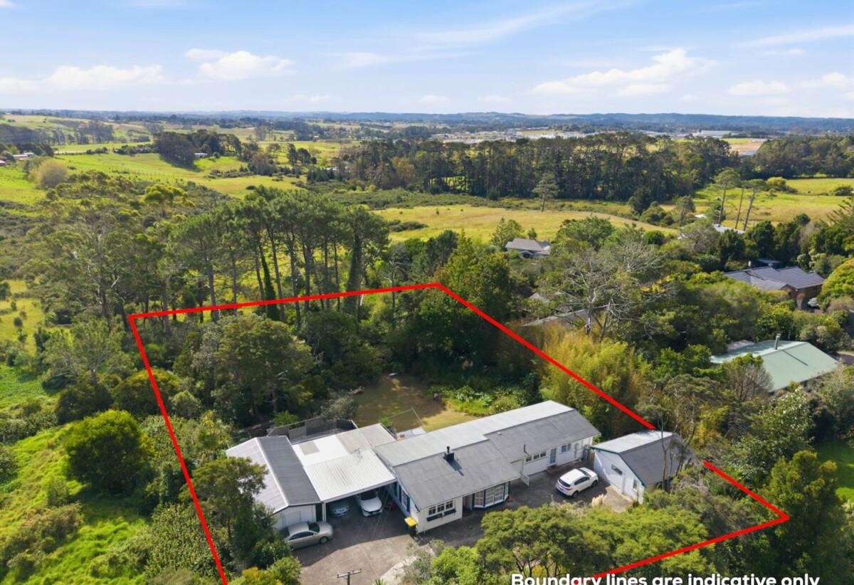 3,202 sqm of Local Centre Zone, 3 beds 2 baths house, A large covered deck overlooks your private park-like grounds, , A separate, generously sized studio with its own bathroom , zoned for Massey Primary School, Massey High School, 414 Don Buck Road, Massey, Auckland