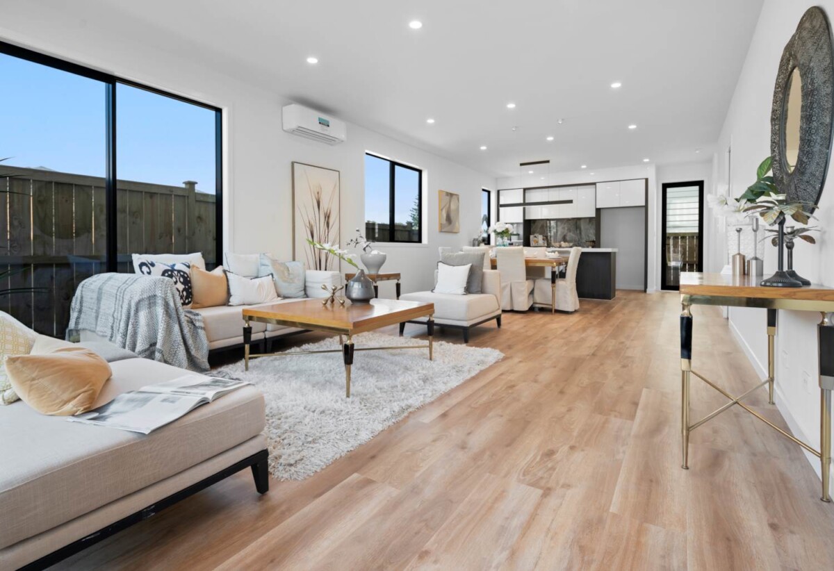 10-year Stamford insurance and 12-month defect period, Brandnew 3 beds 2.5 baths home with garage, boast a park front private oasis, close to school, reserves, parks, shops, train station, 1B Fernwood Place, Wai O Taiki Bay, Auckland