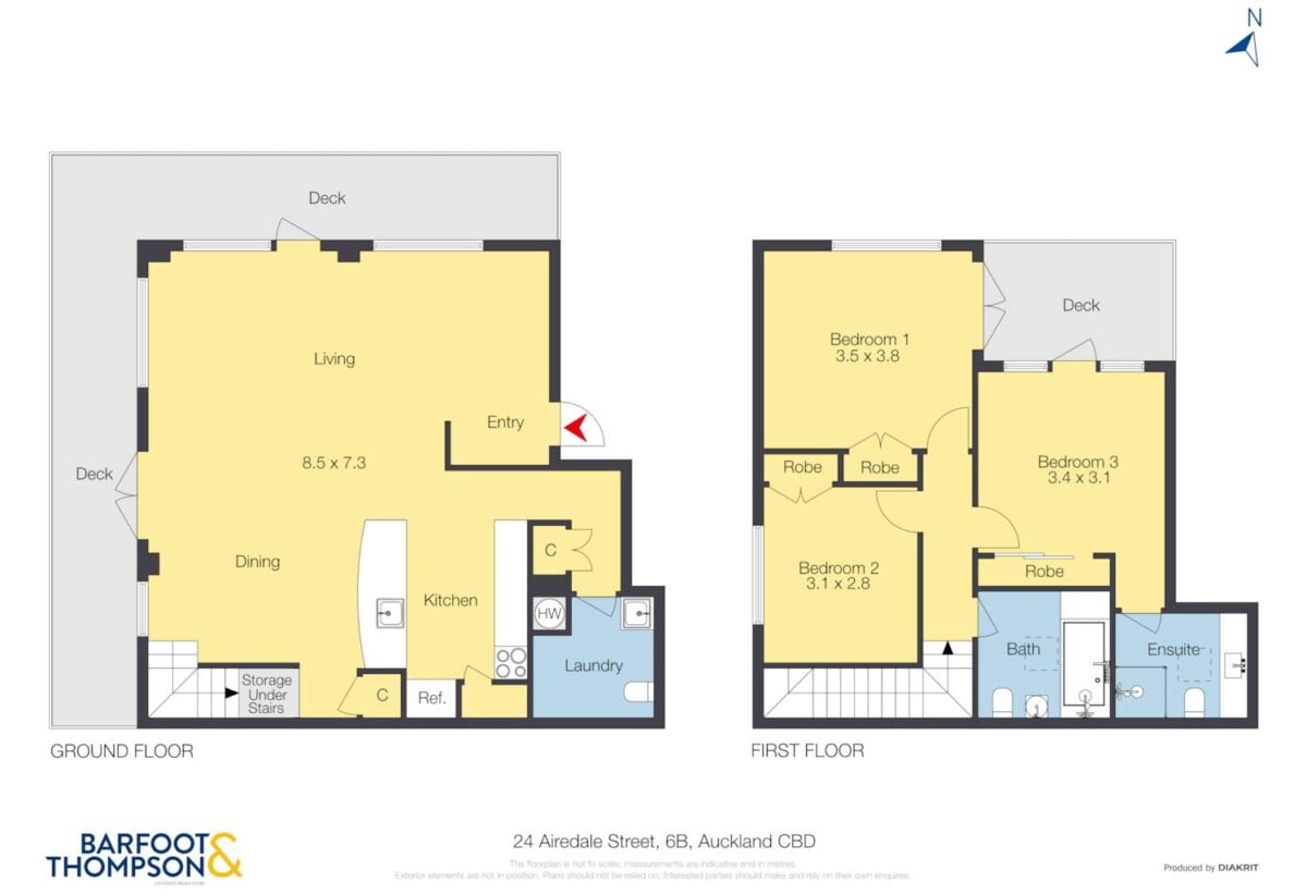 Double Grammar school zone, Freehold 3 beds 2.5 baths 1 covered car park+1 storage locker apartment, 132m2 across two levels,, located right by AUT and the University of Auckland, zoned for Auckland Grammar and Auckland Girls’ Grammar School, The building’s remedial issues have been identified, and estimated costs provided, 6B/24 Airedale Street, City Centre, Auckland