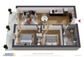 Auckland Girls’ Grammar School zone, 46m2 Freehold 2 beds 1 bath apartment, Full furniture package is included, 602/188 Hobson Street, City Centre, Auckland