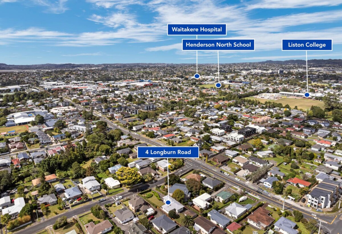4 beds house on 885m2 section, with BC & EPA for 7 Lots, each lot with 3 beds + study 2 baths 1 garage, close to schools, shops, supermarkets, motorway access, 4 Longburn Road, Henderson, Auckland