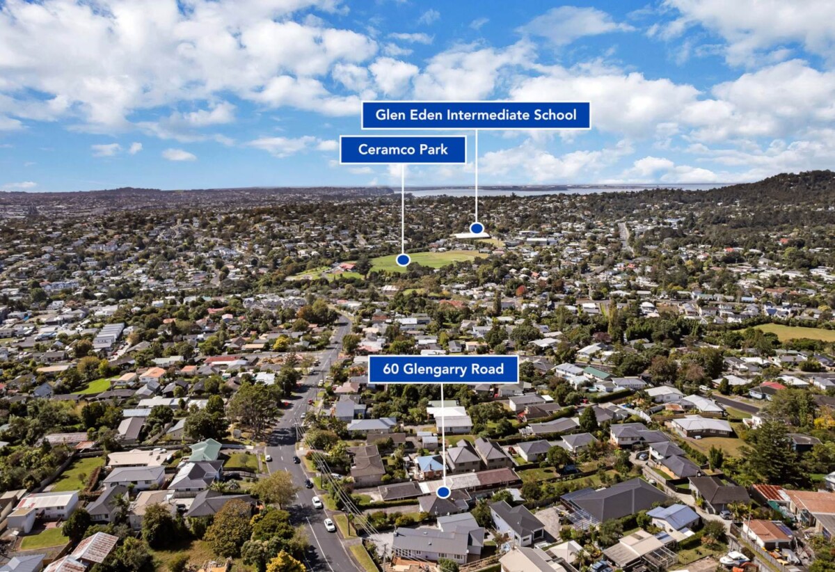 Brick and tile 3 beds house on 1148m2 section, with RC for 8 lots, Lots 1–6: Duplex townhouses, Lot 7 and Lot 8 are standalone townhouses, all are 2- beds home, BC and EPA are ready to be re-lodged, close to Glen Eden Train Station, New Lynn town centre, Zoned for Kaurilands Primary, Glen Eden Intermediate, and Green Bay High School, 60 Glengarry Road, Glen Eden, Auckland
