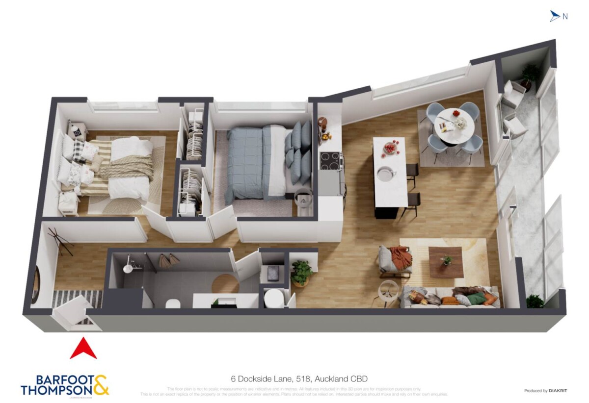 Auckland Girls’ Grammar School zone, Sharp Price! Seaview, 74m2 Leasehold 2 beds 1 bath 1 car park apartment, currently rented $670/pw, with a periodic term, 518/6 Dockside Lane, City Centre, Auckland