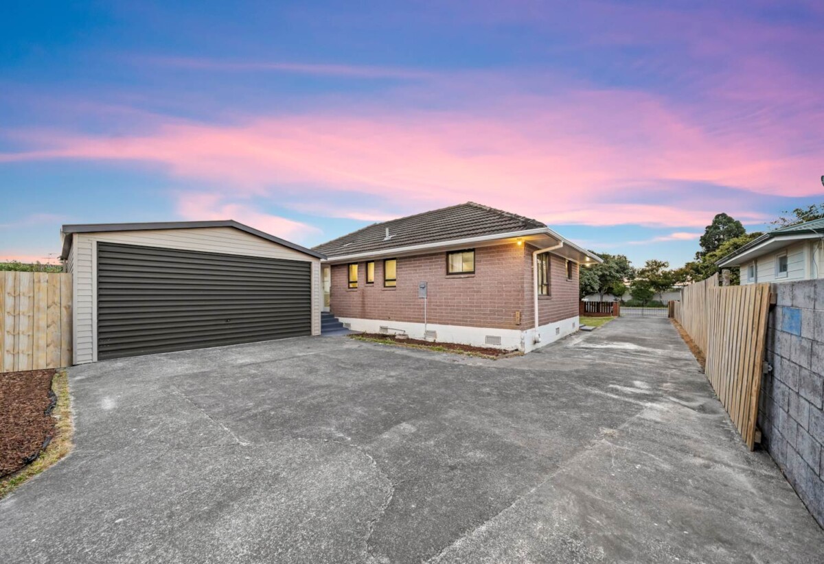 Move-in ready, Renovated 3 beds 1 bath house with double garage on 494m2 section, easy stroll to local schools and shops, with Massey Park Pools, Papakura Town Centre, and the train station all within close reach, 0.8 km to Papakura High School, 12 Hunua Road, Papakura, Auckland