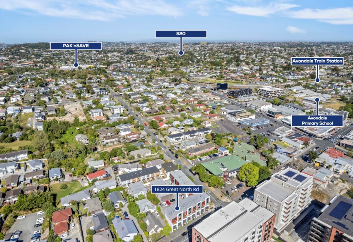Live & Work option, 3 beds 3 baths home with car park, no body corp fees, the ground floor ensuite with its own entrance can be used for commercial or a 3rd bedroom, with all the shops, trendy eateries, and schools just minutes away, a short stroll to the train station, 1824 Great North Road, Avondale, Auckland