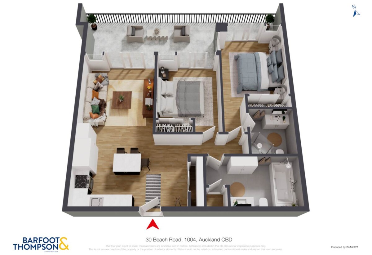 Auckland Girls’ Grammar School zone, Renovated Leasehold 2 beds 2 baths 2 car parks apartment, 74sqm plus a massive balcony of approx. 18sqm, just a short stroll to Britomart, Queen Street, and Commercial Bay, 1004/30 Beach Road, City Centre, Auckland