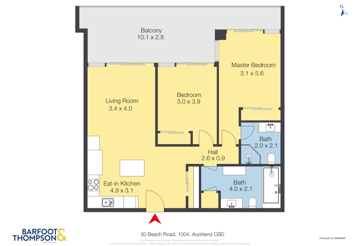 Auckland Girls’ Grammar School zone, Renovated Leasehold 2 beds 2 baths 2 car parks apartment, 74sqm plus a massive balcony of approx. 18sqm, just a short stroll to Britomart, Queen Street, and Commercial Bay, 1004/30 Beach Road, City Centre, Auckland