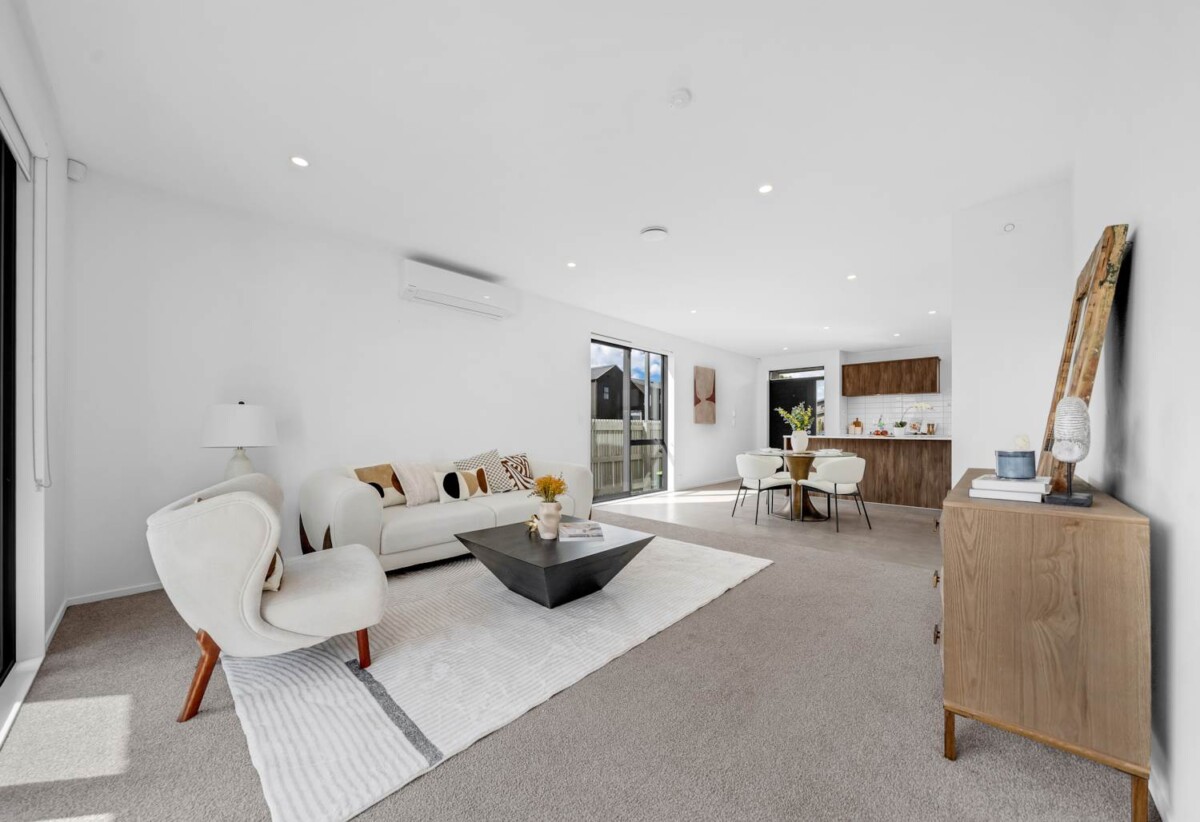Fletcher Build. 3 beds 2.5 baths home with carpark, Just a short walk to Ormiston Town Centre, and zoned for sought-after schools including Ormiston Junior College and Ormiston Senior College, 0.7 km to Ormiston Senior College, 16 Paterae Lane, Flat Bush, Auckland