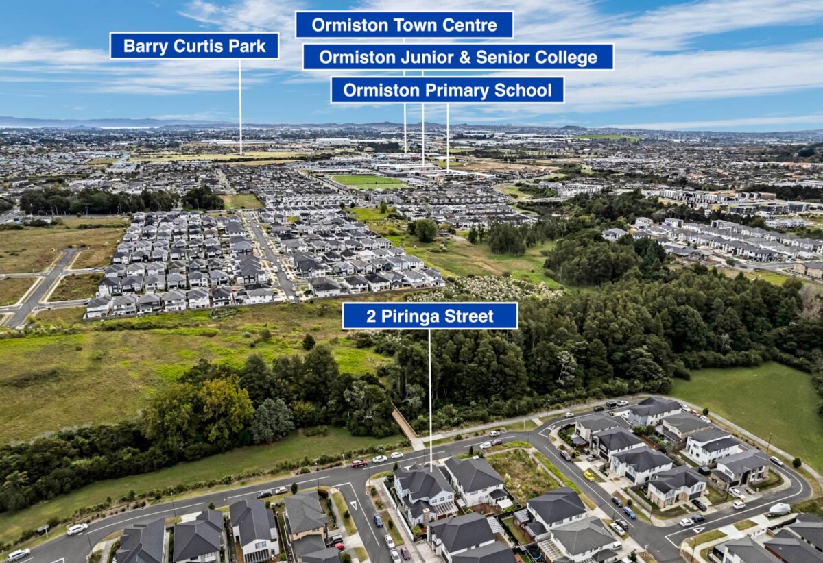 Ormiston school zone, 6 beds + study 5.5 baths house with double garage and 2-beds granny on 489m2 section, Minutes to Ormiston Town Centre, schools, 2 Piringa Street, Flat Bush, Auckland
