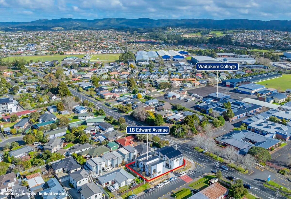 98m2 Brandnew Freehold 2 ensuites + study room home with garage, Set directly opposite Waitakere College and close to Liston College, St Dominic’s College, Lincoln Road shopping, West City, Waitakere Hospital and motorway links, 1b Edwards Avenue, Henderson, Auckland