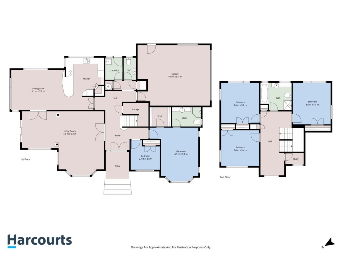 310m2 5 beds + study 2.5 baths house with double garage on 699m2 section, easy walk to Marina View School and close to the marina, reserves, shops, and excellent schooling including Hobsonville Point Secondary School, 2/2 Hobie Court, West Harbour, Auckland