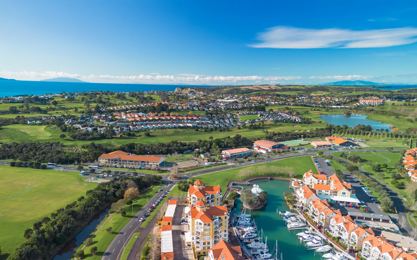 140m2 3 beds 2 baths waterfront apartment with marina views and 2 carports, Walk to cafés, bars, and 4 Square Metro Mart, Top-tier education nearby, Wentworth Primary School & College, Shakespeare Regional Park and beautiful local beaches are just minutes away, 57 Waterside Crescent, Gulf Harbour, Auckland