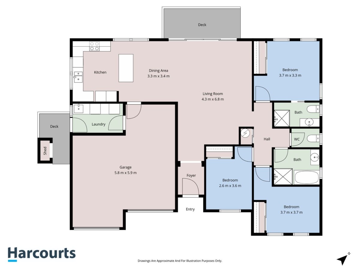 Brick 3 beds 2 baths house with double garage and Vineyard Views on 450m2 section, Zoned for Western Heights School, close to Lake Panorama and the nearby playground, shops, schools, 13 Xena Way, Henderson, , Auckland