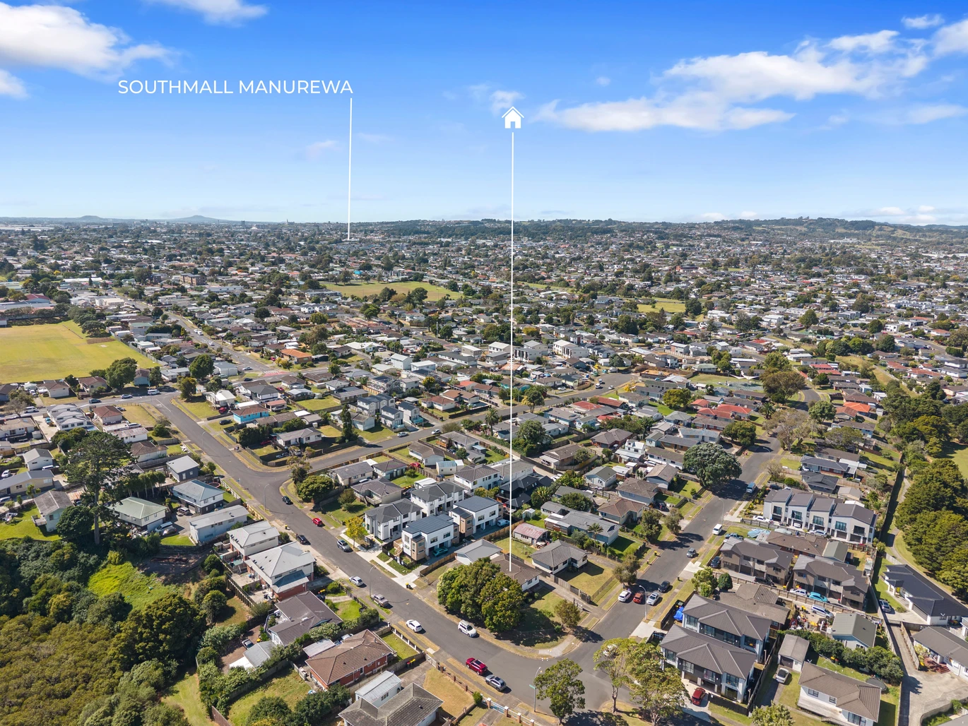 Home and income on 801m2 section, two separate three-bedroom dwellings on one title, each with its own driveway, currently rented for $1,030 per week, close to schools, golf club, shops, 18 Volante Avenue, Wattle Downs, Auckland