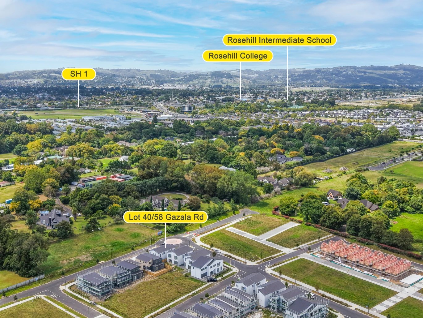 182m2 Brandnew 5 beds 3.5 bath house with double garage on 264m2 section, close to schools, shops, motorway access, 58 Gazala Road Karaka, Auckland