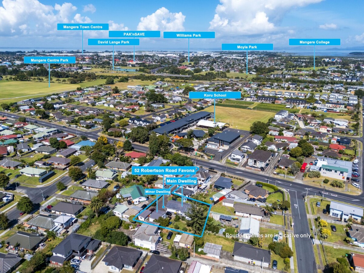 Once in 10 years, owner cashing out, home and income, 5 beds main house + standalone 1 bed granny flat on 1166m2 section, currently rented for $1,315 per week, close to Local shops, parks, schools and amenities, 52 Robertson Road, Mangere East, Auckland