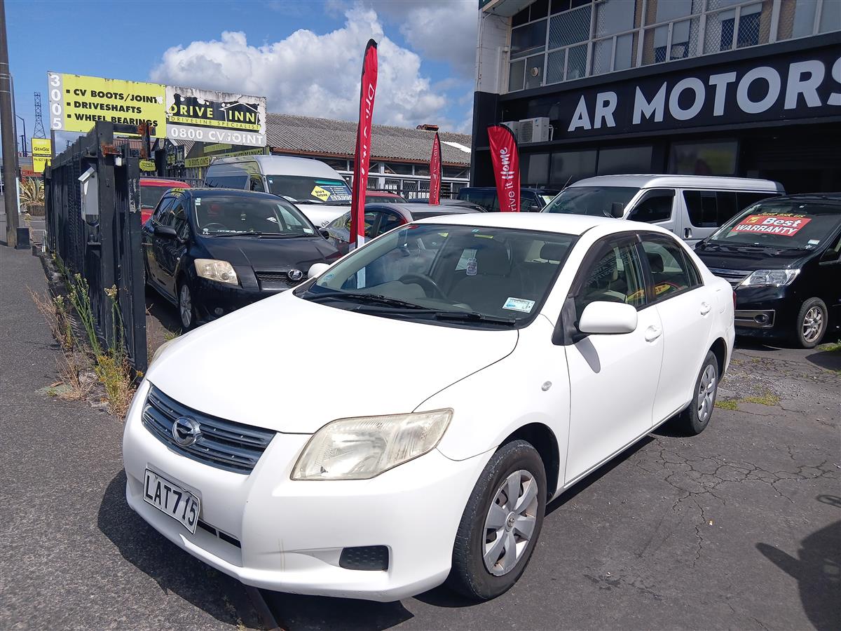 2007 Toyota Corolla AXIO Sedan Automatic, 5 seats, Petrol, 1,490 cc, 134,943 km