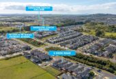 Positioned directly opposite the reserve, 196m2 standalone 4 beds 2.5 baths house with double garage on 259m2 section, close to schools, Ormiston town centre, 9 Eros Road, Flat Bush, Auckland