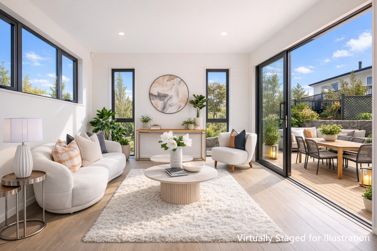 Double Westlake school zone, 147m2 Standalone Brandnew 4 beds 2.5 baths home with garage, enhanced by 2.7m high ceilings, Lot 1/17 Trinidad Road, Sunnynook, Auckland