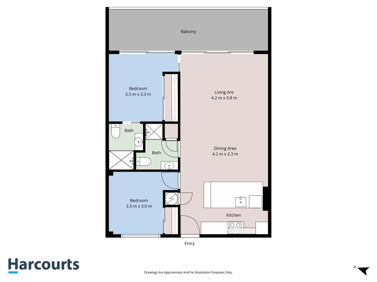 70m2 2 beds 1 bath 1 car park apartment, in Ivory Apartments, just a short stroll to Ponsonby Road and K Road , easy rech to The CBD, motorway access, 6G/16 Chapman Street, Grey Lynn, Auckland